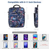 Picture of Dadanism 9-11" Tablet Sleeve Shoulder Bag Carrying Case with Handle for iPad 9/8/7th 10.2, iPad Pro 11 M4 M2, iPad Air 11", iPad Air 5/4 10.9, iPad 10th Gen 10.9, Galaxy Tab A9+/S9 FE, Night Blue