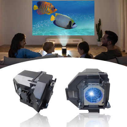 Picture of EL-PLP96 Replacement Projector Lamp Compatible with Epson V13H010L96 Powerlite Home Cinema 2100 2150 1060 760HD EX5260 VS350 VS250 VS355 EB-S41 EH-TW650 TW5650 TW5600 EB-X05 EB-S05 EB-U05 EB-2042