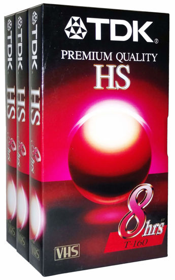 Picture of 3 Pk - TDK Premium Quality HS 8 Hour T-160 Blank VHS Cassette Tapes