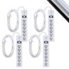 Picture of GE 6-Outlet Surge Protector, 4 Pack, 8 Ft Extension Cord, Power Strip, 800 Joules, Flat Plug, Twist-to-Close Safety Covers, Protected Indicator Light, UL Listed, White, 54644