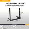 Picture of RIVECO 12U Desktop Rack for Audio & Network Devices 19 Inch 2 Post Open Frame Shelf with Reinforced Beam, Free Standing Tabletop Racks for IT Server Sound AV Music Recording Equipment