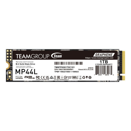 Picture of TEAMGROUP MP44L 1TB SLC Cache NVMe 1.4 PCIe Gen 4x4 M.2 2280 Laptop&Desktop SSD (R/W Speed up to 5,000/4,500MB/s) TM8FPK001T0C101