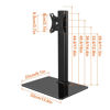 Picture of KKTONER Single Computer Monitor Stand Free Standing Desk Vesa Mount for 13 inch to 32 inch Screen Height Adjustable Monitor Mount Swivel Vesa 75*75mm/100*100mm Hold up 77Lbs