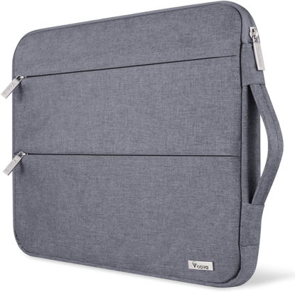 Picture of Voova 14 15 Inch Laptop Sleeve Case, Waterproof Computer Bag Cover Compatible with MacBook Pro 14 M3/M2/M1, MacBook Air 15 M2 / MacBook Pro 15,15 Surface Laptop 5/4,14 HP Stream Dell Acer Asus, Grey