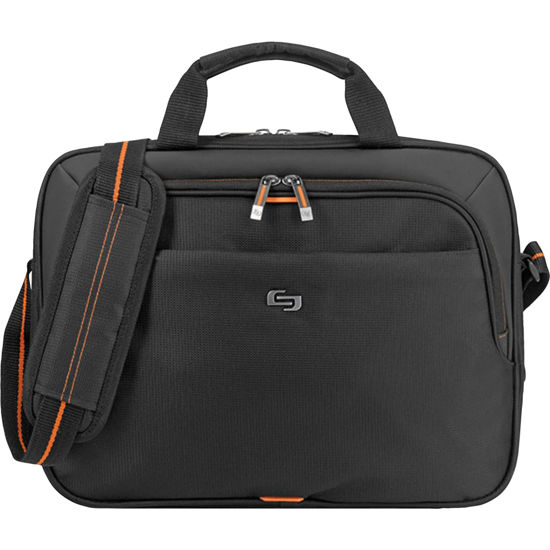 Picture of Solo Ace Slim Brief Laptop Briefcase, 13.3 Inch, Black, One Size