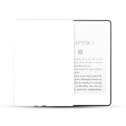 Picture of MightySkins Glossy Glitter Skin Compatible with Amazon Kindle Paperwhite 5 6.8-inch 11th Gen (2021) Full Wrap - Solid White | Protective High-Gloss Glitter Finish | Easy to Apply | Made in The USA