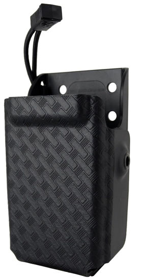 Picture of Zero9 Holsters Model 5008 Portable Radio Case/XG-25/XG-75/P7300 Black Basket Weave Molle Lok