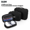 Picture of BUBM Cable Organizer Bag 3pcs Electronics Travel Organizer for Hard Drives, Cables, Phone, USB, SD Card（2 Year Warranty