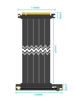 Picture of GLOTRENDS PCIe 4.0 X16 GPU Riser Cable Length 300mm, Female 90 Degree Angle, Compatible with Gen 4 GPUs, Such as RTX4090-RTX3060, RX7900, RX6950XT-RX6500XT,etc (PCIE40-30-90)