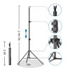 Picture of FUDESY Backdrop Stand 7x10Ft Adjustable Photography Background Support System Kit for Photo Video Studio with Carry Bag,Spring Clamps