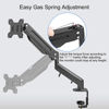 Picture of Suptek Monitor Mount Gas Spring Monitor Arm Desk Mount Fully Adjustable Fits 17 20 22 23 24 26 27 inch Monitors Weight Capacity up to 13.2 lbs