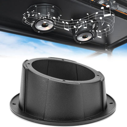 Picture of KEMIMOTO 1PCS 6.5 Inch Speaker Pod, Universal Angled Boxes Enclosure for 6.5" Speakers Compatible with UTVs, RVs, Cars, Boats, Trunks, Trailers - 9.56 Inch Surface Mount