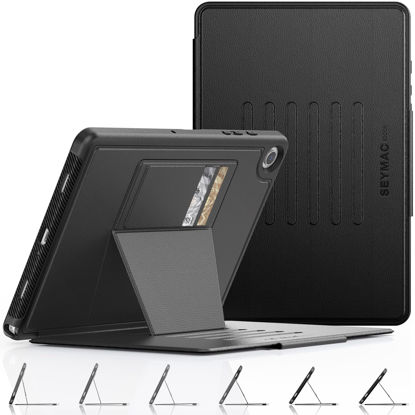 Picture of SEYMAC stock Case for Samsung Galaxy Tab A9+ Plus 11'', Auto Sleep/Wake Case with Magnetic Multi-Angles Stand, Card Slot for Galaxy Tab A9+/ A9 Plus 11'' SM-X210/X216/X218, (Black)