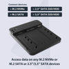 Picture of Multi-Function M.2/SATA Storage Adapter with Clone, for M.2 NVMe, M.2 SATA, SSD, HDD, 2.5", 3.5" SATA (CB-M2SAT-U3)