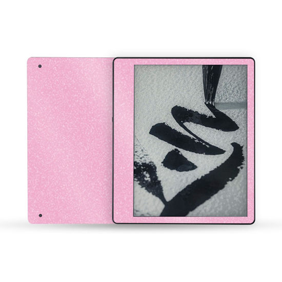 Picture of MightySkins Glossy Glitter Skin Compatible with Amazon Kindle Scribe (2022) Full Wrap - Solid Pink | Protective High-Gloss Glitter Finish | Easy to Apply | Made in The USA