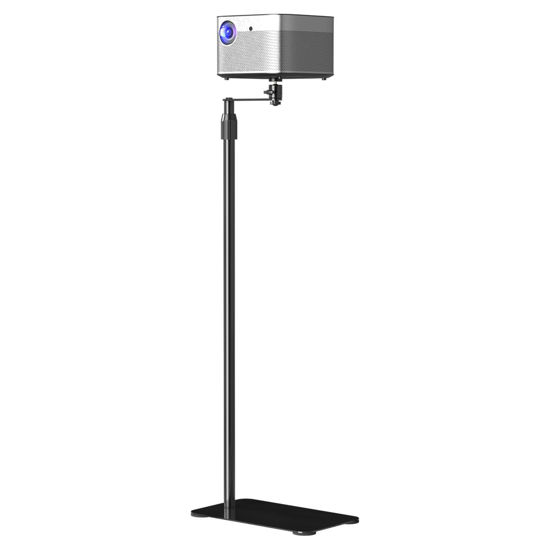 Picture of suptek Projector Stand Against Wall Hidden Stand, 360°Swivel, Height Adjustable, Mini Projector Mount Bracket, Compatible with Home Office Video Vlog DVR Camera, PR001FP