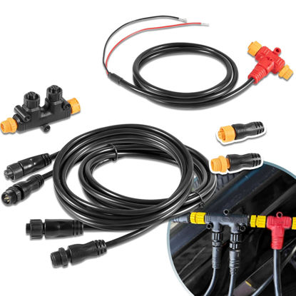 Picture of Bzumperyz NMEA 2000 Network Starter Kit Backbone Cables Drop Cables Tees Terminators Kits Replace for Ancor Marine Grade Products