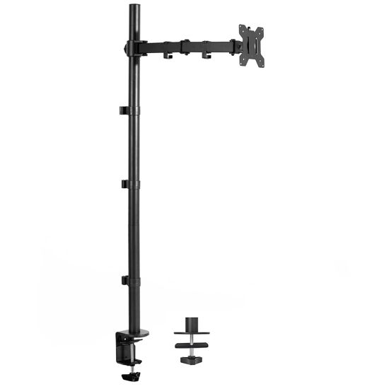 Picture of VIVO Extra Tall Single Monitor Desk Mount Stand with 39 inch Pole for 13 to 32 inch Screens and up to 38 inch Ultrawides, Fully Adjustable, Holds 22 lbs with VESA Mounting, Black, STAND-V011