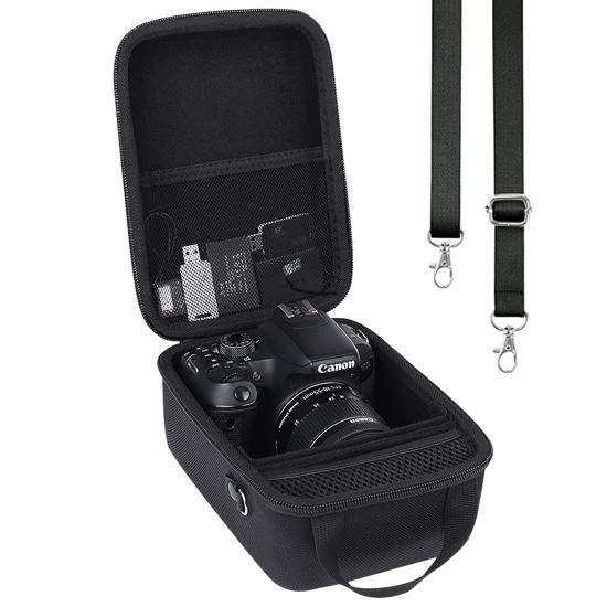 Picture of co2CREA Hard Travel Case Replacement for Canon EOS Rebel T7 T8i T100 DSLR Camera 18-55mm Lens