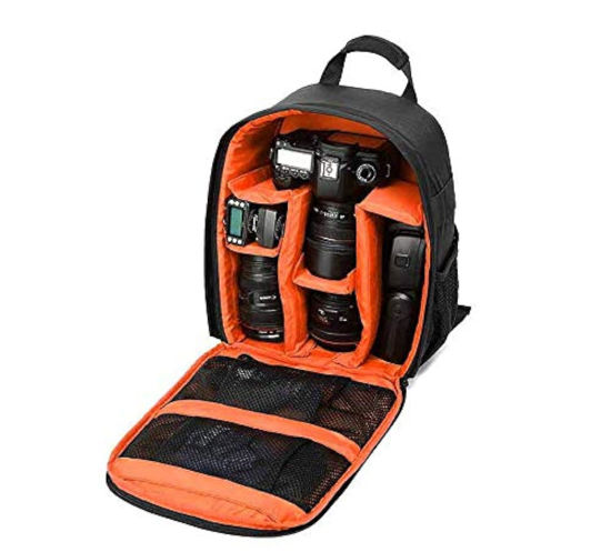 Picture of winvin Waterproof SLR/DSLR Camera Backpack Shoulder Bag Travel Case For Canon Nikon Sony Digital Lens (Medium, Orange)