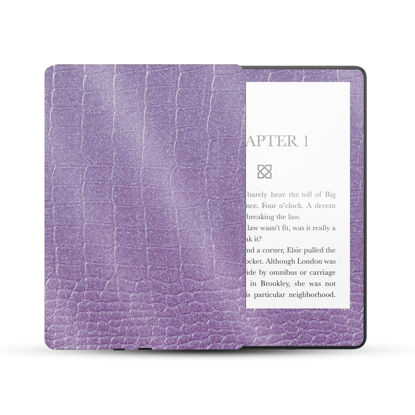 Picture of MightySkins Glossy Glitter Skin Compatible with Amazon Kindle Paperwhite 5 6.8-inch 11th Gen (2021) Full Wrap - Purple Gator Skin | High-Gloss Glitter Finish | Easy to Apply | Made in The USA