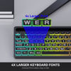 Picture of MARVO Large Print Backlit Keyboard, WK712 Wired Computer Keyboard with 7 Colors & 11 Modes Backlight, Silent Light Up Keyboard with Tablet Phone Holder, Full-Size Gaming Keyboard for Windows, Mac