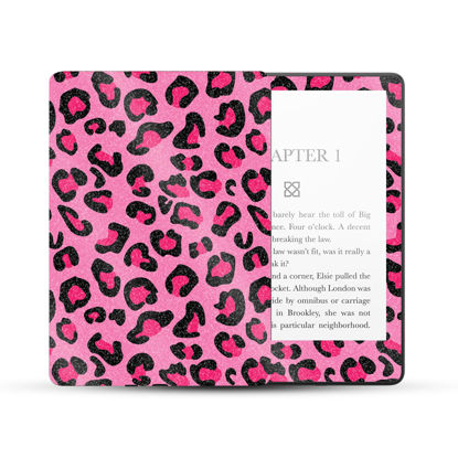 Picture of MightySkins Glossy Glitter Skin Compatible with Amazon Kindle Paperwhite 5 6.8-inch 11th Gen (2021) Full Wrap - Pink Leopard | Protective High-Gloss Glitter Finish | Easy to Apply | Made in The USA