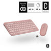 Picture of Logitech Pebble 2 Combo, Wireless Keyboard and Mouse, Quiet and Portable, Customizable, Logi Bolt, Bluetooth, Easy-Switch for Windows, macOS, iPadOS, Chrome - Tonal Rose