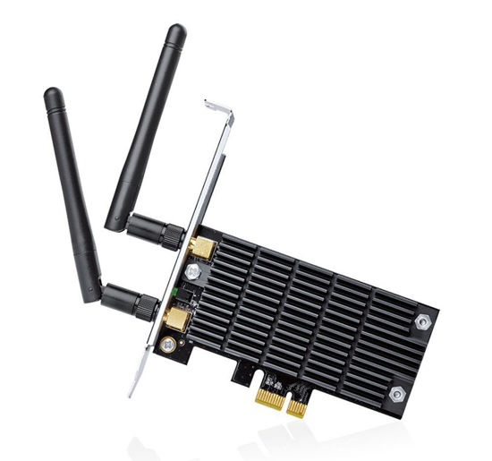 Picture of TP-Link AC1300 PCIe WiFi PCIe Card(Archer T6E)- 2.4G/5G Dual Band Wireless PCI Express Adapter, Low Profile, Long Range, Heat Sink Technology, Supports Windows 10/8.1/8/7/XP