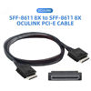 Picture of Chenyang SFF-8611 to SFF-8611 Cable,OCuLink PCIe PCI-Express SFF-8611 8X 8-Lane Male to Male SSD Data Active Cable 50cm