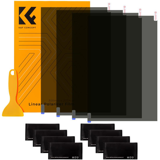 Picture of K&F Concept Linear Polarizing Film (4 Pieces) A4 Polarized Film Sheets Optical 20x30cm for Screen Educational Physics