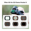 Picture of K&F Concept UV/CPL/ND Filter Set Compatible with DJI Osmo Pocket 3, 6 Pack Magnetic UV+CPL+ND16/PL+ND32/PL+ND64/PL+ND256/PL Protection Polarizer Neutral Density Filters, Multi Coated HD Optical Glass