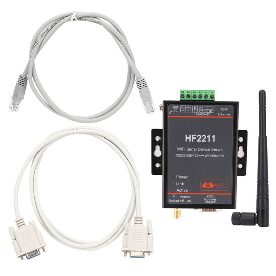 Picture of HF-2211 Serial Port Server RS232/485/422 to WIFI Ethernet Network Communication Device Converter Server 5 to 36VDC