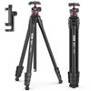 Picture of ULANZI MT-55 Ombra Travel Tripod, 62.2" Professional Camera Tripod, Aluminum Tripod W/ 360° Ball Head&Quick Release Plate, Max Load 17.6 LB for Nikon Canon DSLR Camcorder, Phone Holder Included