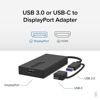 Picture of Plugable USB to DisplayPort Adapter. Connect one or More to Any Mac or Windows System to add Extra displays up to 1920x1080 60hz. USB C and A