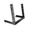 Picture of 2-Post Open Frame Desk Rack, 8U, Cage Nuts, Black, 6.46 lbs, Cold Rolled Steel, Standard