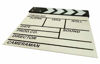 Picture of zmgmsmh Wooden Clapboard Director Film Movie Cut Action Scene Slateboard Clapper Board Slate (Large-White)