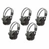 Picture of RP Accessories IR-601B Infrared Wireless Headphones, 2-Channel Folding Universal Rear Entertainment System IR Headphone for Car TV and DVD Player Audio, Set of 5