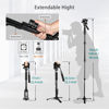 Picture of Extendable Camera Aluminum Monopod with Fluid Head and Foldable Tripod Base for DSLR Camera.Max Height 148cm / 58 inch. Payload up to 3kg/6.6lbs.