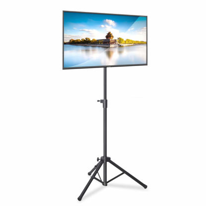 Picture of Pyle Premium LCD Flat Panel TV Tripod, Portable TV Stand, Foldable Stand Mount, Fits LCD LED Flat Screen TV Up To 32", Adjustable Height, 22 lbs Weight Capacity, VESA 200x200, 220x220 (PTVSTNDPT3215)