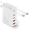 Picture of USB C Charger, Baseus 100W 4-Port GaN II Wall Charger, Fast USB C Tablets Charger Block for iPhone 15/14/13/12/11/, Galaxy, MacBook Pro/Air, iPad, Laptops, AirPods, Apple Watch, White