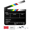 Picture of NEEWER Acrylic Film Movie Directors Clapper Board Kit, 12"x10" Plastic Movie Theater Cut Action Scene Clapboard with a Magnetic Eraser, 2 Water Based Pens, a Cleaning Cloth & L Shaped Hex Key (Black