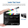 Picture of NEEWER Acrylic Film Movie Directors Clapper Board Kit, 12"x10" Plastic Movie Theater Cut Action Scene Clapboard with a Magnetic Eraser, 2 Water Based Pens, a Cleaning Cloth & L Shaped Hex Key (Black