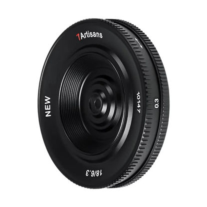 Picture of 7artisans 18MM F6.3 Mark II UFO Lens Compatible with Sony E Mount, APS-C, Prime Lens, Ultra-Thin Compact Mirrorless Cameras for Sony FX/A/NEX Series for FS5,FS7,FS7M2,FS5M2K,A3000,A5000,NEX-3,NEX-3N