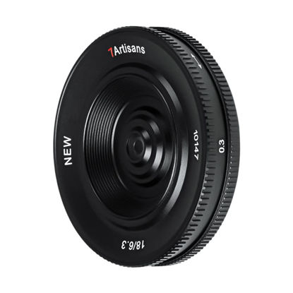 Picture of 7artisans 18MM F6.3 Mark II UFO Lens for M4/3 Mount, APS-C, Prime Lens, Ultra-Thin Compact Mirrorless Cameras for Panasonic GM/GX/G/GH/GF Series for Olympus EPM/EP/EPL/Pen/EM Series