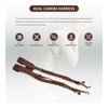 Picture of Double Camera Strap,Camera Shoulder Strap for Two Cameras,Adjustable Leather Double Camera Harness Brown