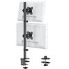 Picture of MOUNT PRO Vertical Dual Monitor Stand, Stacked Monitor Mount for 2 Monitors Up to 32 inches, Computer Monitor Arm with Swivel, Tilt, Height Adjustable, Each Monitor Desk Mount Holds up to 17.6 lbs