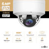 Picture of Hikvision/Uniview Compatible 6MP PoE IP Dom Camera Sony Starvis Sensor with Microphone, Audio, IP Security Camera Outdoor Night Vision 98ft Weatherproof IP67 Vandal-Proof Wide Angle 2.8mm (3-Axis)