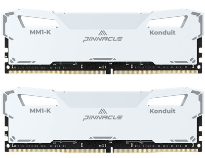 Picture of Timetec Pinnacle Konduit 32GB KIT(2x16GB) DDR4 3200MHz PC4-25600 CL16-18-18-38 XMP2.0 Overclocking 1.35V Dual Rank Compatible for AMD and Intel Desktop Gaming PC Memory Module - White