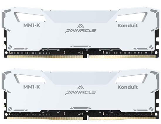 Picture of Timetec Pinnacle Konduit 32GB KIT(2x16GB) DDR4 3200MHz PC4-25600 CL16-18-18-38 XMP2.0 Overclocking 1.35V Dual Rank Compatible for AMD and Intel Desktop Gaming PC Memory Module - White